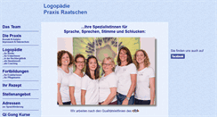 Desktop Screenshot of logopaedie-raatschen.de